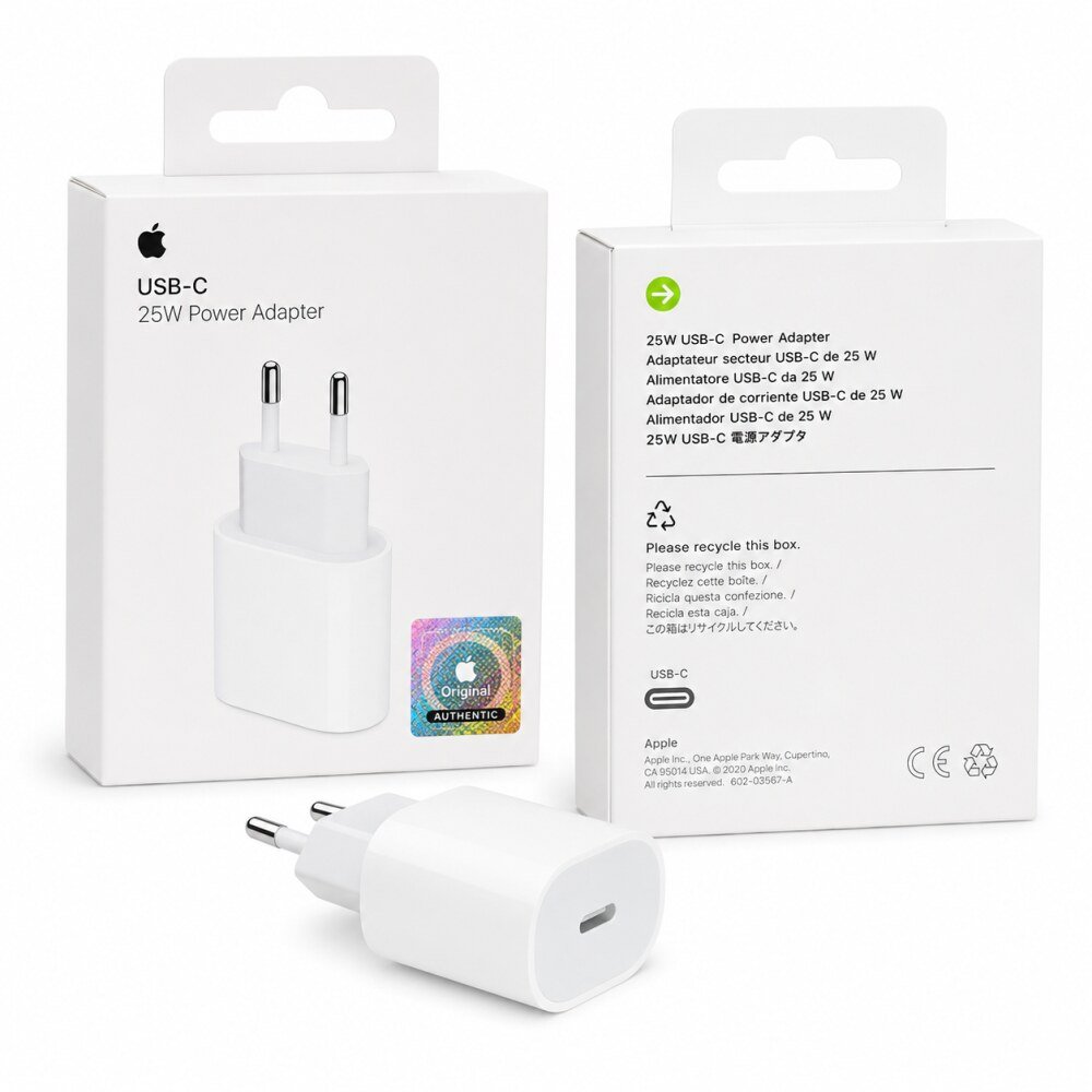 adapter 25w iphone logo original